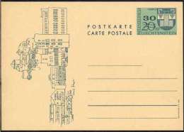 LIECHTENSTEIN - VADUZ /  1973 ENTIER POSTAL ILLUSTRE SURCHARGE / 3 IMAGES (ref 4748) - Enteros Postales
