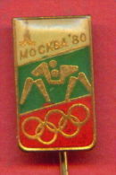 F116 / SPORT - Wrestling - Lutte - Ringen - 1980 Summer XXII Olympics Games Moscow - Bulgaria Bulgarie  - Badge Pin - Lutte