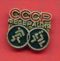 F139 / SPORT - Wrestling - Lutte - Ringen - Soviet Union Federation - Russia Russie Russland Rusland - Badge Pin - Lotta