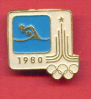 F189 / SPORT - Water Polo - Wasserball  - Waterpolo - 1980 Summer XXII Olympics Games Moscow - Russia - Badge Pin - Waterpolo