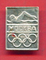 F176 / SPORT - Swimming - Natation - Schwimmsport  - 1980 Summer XXII Olympics Games Moscow - Russia - Badge Pin - Nuoto