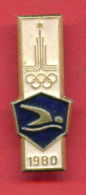 F169 / SPORT - Swimming - Natation - Schwimmsport  - 1980 Summer XXII Olympics Games Moscow - Russia - Badge Pin - Swimming