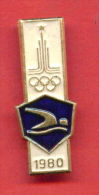 F170 / SPORT - Swimming - Natation - Schwimmsport  - 1980 Summer XXII Olympics Games Moscow - Russia - Badge Pin - Schwimmen