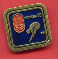 F167 / SPORT - Diving - Plongee - Tauchen Salto Ornamental -1980 Summer XXII Olympics Games Moscow - Russia  - Badge Pin - Plongée