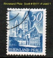 RHINELAND PFALZ    Scott  # 6N 11  VF  USED - Renania-Palatinato