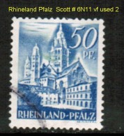 RHINELAND PFALZ    Scott  # 6N 11  VF  USED - Rhénanie-Palatinat