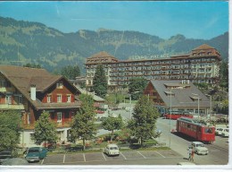 CPM -  SUISSE - VILLARS S. Ollon -  Place De La Gare  - Voitures, Tramway , Hotel - T.B.E - Villars-les-Moines