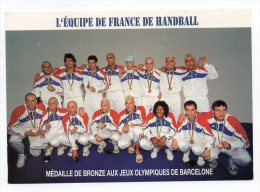 921F)  EQUIPE DE FRANCE HANDBALL1993 MEDAILLE DE BRONZE J.O BARCELONE - Pallamano