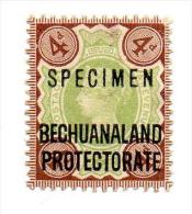 BECHUANALAND "Spécimen" - 1897 - Without Gum - Well-centred - P14 - Wmk 49 Imp. Crown - 1885-1964 Bechuanaland Protettorato