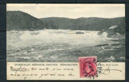 Denmark 1906 Postal Card  Small Vilage Bispagarden Waterfall To Paris France - Covers & Documents