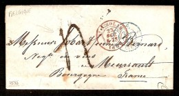 Brief Verzonden Van St  - Niklaas Naar MEURSAULT (FRANKRIJK / FRANCE) Dd. 23/10/1856 (zie Alle Scans) ! - 1830-1849 (Onafhankelijk België)