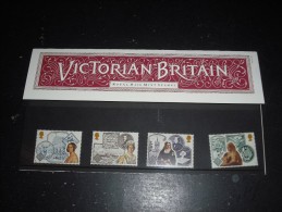 GRANDE BRETAGNE GREAT BRITAIN YT 1279 A 1282 - REINE VICTORIA  - POCHETTE PHILATELIQUE - - Brieven En Documenten