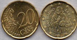 Kursmünze 20 Cent San Marino 2007 Stg. 7€ Der Staatlichen Münze Gemälde Des Landesgründer 0,20€ Einzeln Coin Of Republik - San Marino
