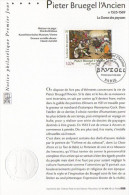 " PIETER BRUEGEL L'ANCIEN " Sur Notice Officielle 1er Jour De 2001  N° YT 3369. Parfait état. - Documenti Della Posta