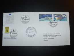 LUXEMBOURG 1949-1999 50 ANS CONSEIL EUROPE FDC COUNCIL OF EUROPE - Lettres & Documents