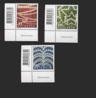 Schweiz **  2271-2273 Weihnachten Eckrand Mit Strichkodierung Selbstklebend Auf Folie Neuheiten 2012 - Unused Stamps