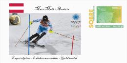 Spain 2014 - XXII Olimpics Winter Games Sochi 2014 Gold Medals Special Prepaid Cover - Mario Matt - Hiver 2014: Sotchi