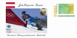 Spain 2014 - XXII Olimpics Winter Games Sochi 2014 Gold Medals Special Prepaid Cover - Julia Dujmovits - Hiver 2014: Sotchi