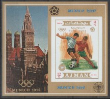 AJMAN  World Cup-74 S/Sheet  Imper.  MNH - Other & Unclassified