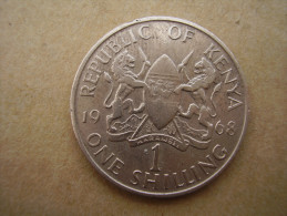 KENYA 1968  ONE SHILLING  KENYATTA Copper-Nickel  USED COIN In GOOD CONDITION. - Kenia