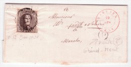 L. Affr. N°3 (3 Belles Marges) P12 BARVAUX/1851 + Boîte P De Grand Menil Pour Marche. - 1849-1850 Medaillons (3/5)