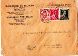 Lettre Croix Rouge De Belgique- Bureau De Renseignement Sur Les Prisonniers De Guerre - Guerra '40-'45 (Storia Postale)