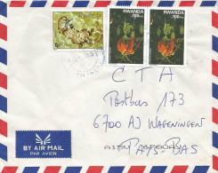 Rwanda 2005 Kigali Otter Fish Gloriosa Flower Cover - Used Stamps