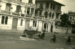 OLD ORIGINAL  PHOTO POSTCARD SIZE  MOTO MOTOCYCLETTE BIKE RACE GENOVA ITALIA ITALY - Cyclisme