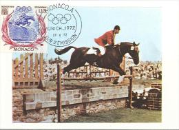 CM Monaco - 20è Olympiade De Munich 1972 - Saut D'Obstacle - 27/04/1972 - Maximum Cards