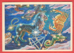 142144 / Artist G.G. Glebova -  Constellation Leo,  Lion Small, Sextant, Cancer  Astrology Zodiac  Zodiaque - Russia - Sterrenkunde