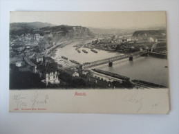 AK / Bildpostkarte Österreich / Tschechien 1903 Aussig Brücke / Frachtschiffe Verlag Hermann Poy, Dresden Echt Gelaufen! - Czech Republic