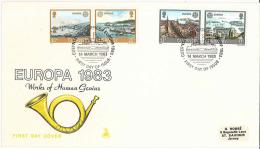 FDC - Guernesey - Europa 1983 - Works Of Human Genius - Guernesey
