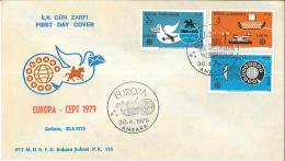 FDC - Turquie - Europa CEPT 1979 - Ankara - Ilk Gun Zarfi - Autres & Non Classés