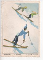 REF 164  : CPSM SAMIVEL Le Sexe Faible Ski Skieur 1961 - Samivel