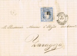 7401. Carta Entera IGUALADA (barcelona) 1871. Alegoria - Covers & Documents