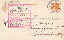 Denmark Postal Stationery Ganzsache Entier 10 Ø (117) Registered Einschreiben STUBBEKØBING 1936 KØBENHAVN K. (2 Scans) - Postal Stationery