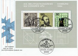 Germany - Mi-Nr Block 19 FDC (v804)- - UPU (Unión Postal Universal)