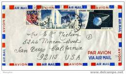 Lettre Avion 18-05-66 Pour USA Tarif 0,95Fr   Nr 1464, 1465 Et 1352 - Tariffe Postali