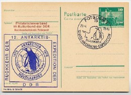 PENGUIN ANTARCTICA East German Postal Card P79-7b-78 Special Print C58-b 1978 - Antarctic Expeditions