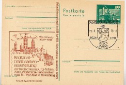 DDR P79-13b-78 C62-b Postkarte PRIVATER ZUDRUCK Dom Naumburg Sost. Wappen 1978 - Privé Postkaarten - Gebruikt