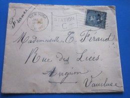 9 Janvier 1901 Lettre De New York États-Unis D'Amérique USA United Post> Avignon 84 France> Flamme Station C - Lettres & Documents