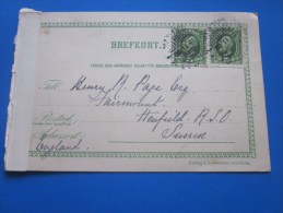 RARE 15 Novembre 1900 Letter  Post Card From Stockholm SVERIGE Suède To Henfulil Sussex England - Brieven En Documenten