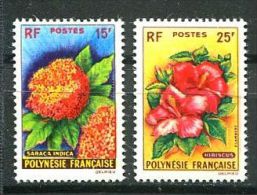 125 POLYNESIE Fse 1962 - Fleurs - Yvert 15  Neuf * (MLH) Avec Charniere - Yvert 16  Neuf ** (MNH) Sans Trace Charniere - Neufs
