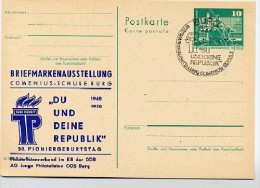 DDR P79-25-78 C74 Postkarte PRIVATER ZUDRUCK Pionierorganisation Burg Sost. 1978 - Private Postcards - Used