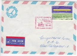 Romania   ; 1981 ; 50 Years After The Meeting Airship LZ-127 Graf Zeppelin With Icebreaker Malighin ; Special Cancell. - Événements & Commémorations