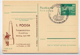 DDR P79-3a-79 C79 Postkarte PRIVATER ZUDRUCK Postmeilensäule Jüterbog Sost. 1979 - Cartes Postales Privées - Oblitérées