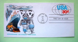 USA 1982 FDC Aerogramme Seattle - 30c - Made In USA - Tractor Ship Plane Computer Chemical Products Wheat - 1961-80