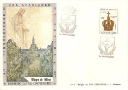 Fátima - Envelope Do Cinquentenário Das Aparições (Primeiro Dia De Circulação) - Santarem