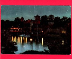 ITALIA - Piemonte - Cartolina Viaggiata Nel 1967 - TORINO - Notturno Sul Po E Castello Medioevale - Fiume Po