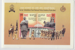 India  2008  Sardar Patel National Police Academy  2v  Souvenir Sheet # 62484  Inde  Indien - Police - Gendarmerie